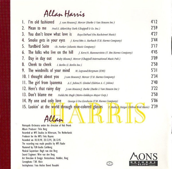 Allan Harris, Metropole Orchestra : Here Comes Allan Harris And The Metropole Orchestra (CD)