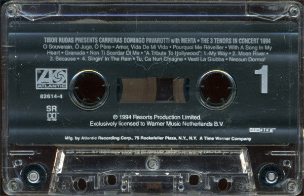 Carreras* - Domingo* - Pavarotti* With Mehta* : The 3 Tenors In Concert 1994 (Cass, Album)