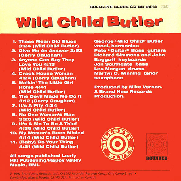 Wild Child Butler : These Mean Old Blues (CD, Album)