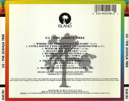 U2 : The Joshua Tree (CD, Album, RE, RP, UML)