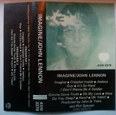 John Lennon - The Plastic Ono Band With The Flux Fiddlers : Imagine (Cass, Album, RE)