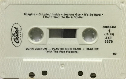 John Lennon - The Plastic Ono Band With The Flux Fiddlers : Imagine (Cass, Album, RE)