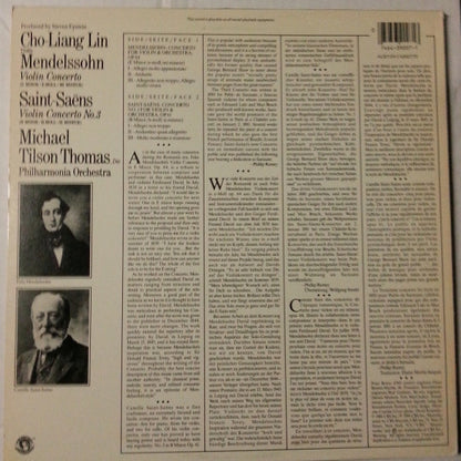 Mendelssohn*, Saint-Saëns*, Cho-Liang Lin, Michael Tilson Thomas, Philharmonia Orchestra :  Violin Concerto /  Violin Concerto No. 3  (LP, Album)