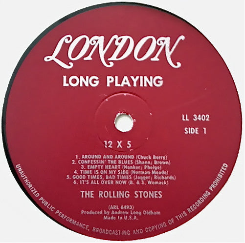 The Rolling Stones : 12 X 5 (LP, Album, Mono)