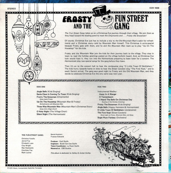 Frosty (16) And The Fun Street Gang : Frosty And The Fun Street Gang (LP, Album)