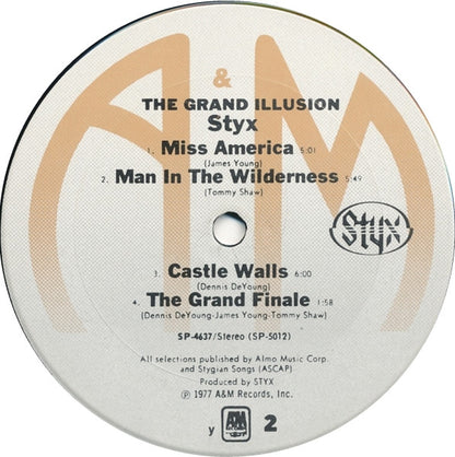 Styx : The Grand Illusion (LP, Album, y -)
