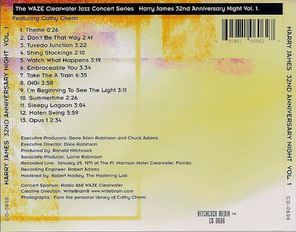 Harry James & His Orchestra* Featuring Cathy Chemi : 32nd Anniversary Night Vol. 1 (CD, Album)