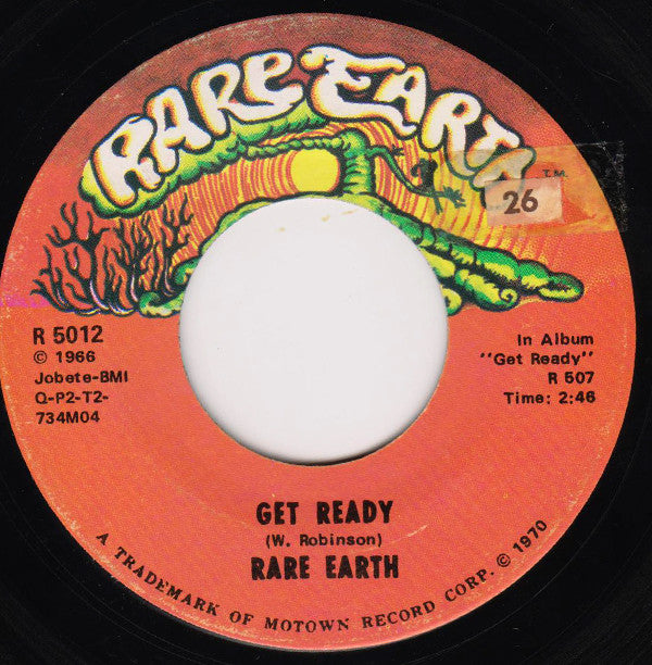 Rare Earth : Get Ready (7", Single, Ame)