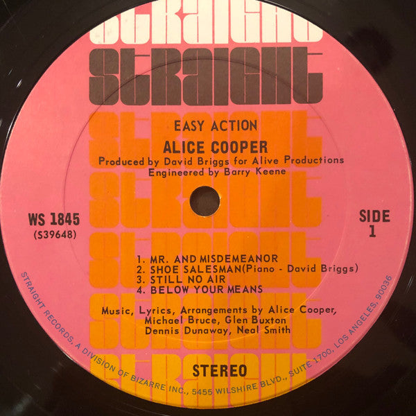 Alice Cooper : Easy Action (LP, Album)