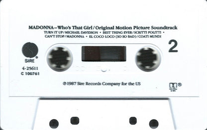 Various : Who's That Girl (Original Motion Picture Soundtrack) (Cass, Album, Comp, Club, RE, BMG)