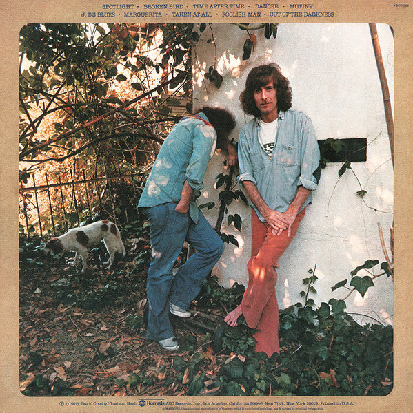 David Crosby / Graham Nash* : Whistling Down The Wire (LP, Album, San)