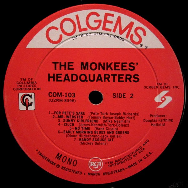 The Monkees : Headquarters (LP, Album, Mono, Roc)