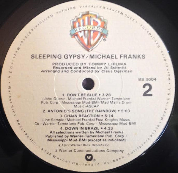 Michael Franks : Sleeping Gypsy (LP, Album, RE, Win)