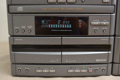 Denon D-1250 Mini Shelf Stereo System * 50W RMS * Remote * Manual