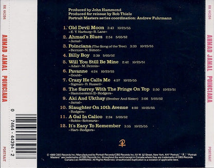 Ahmad Jamal : Poinciana (CD, Album, RE)