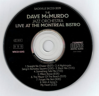 The Dave McMurdo Jazz Orchestra : Live At The Montreal Bistro (CD, Album)