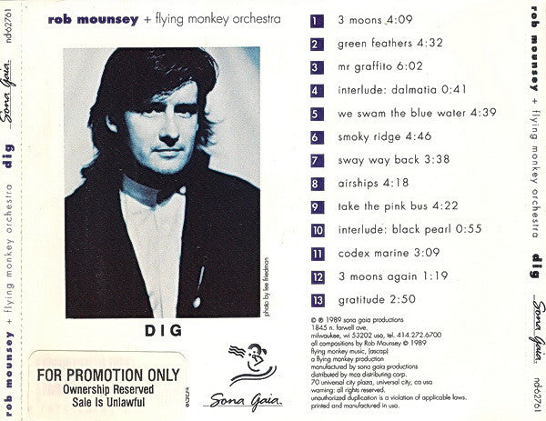 Rob Mounsey + Flying Monkey Orchestra : Dig (CD, Album, Promo)