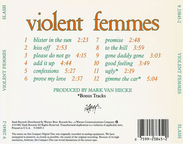 Violent Femmes : Violent Femmes (CD, Album, RE, SRC)