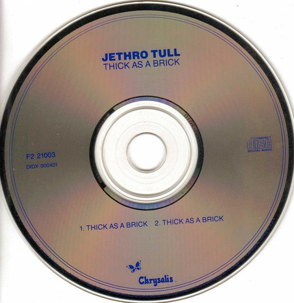 Jethro Tull : Thick As A Brick (CD, Album, RE, Cap)