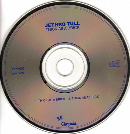Jethro Tull : Thick As A Brick (CD, Album, RE, Cap)