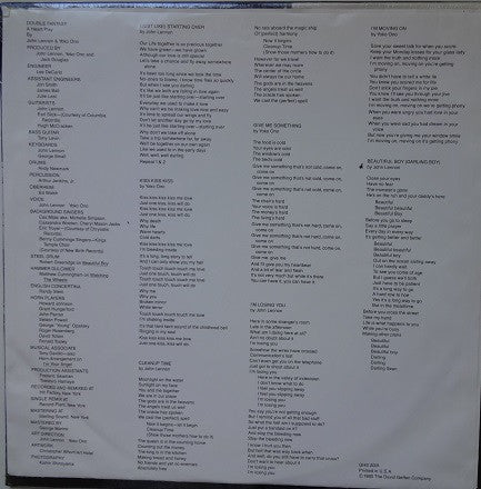 John Lennon & Yoko Ono : Double Fantasy (LP, Album, Eur)