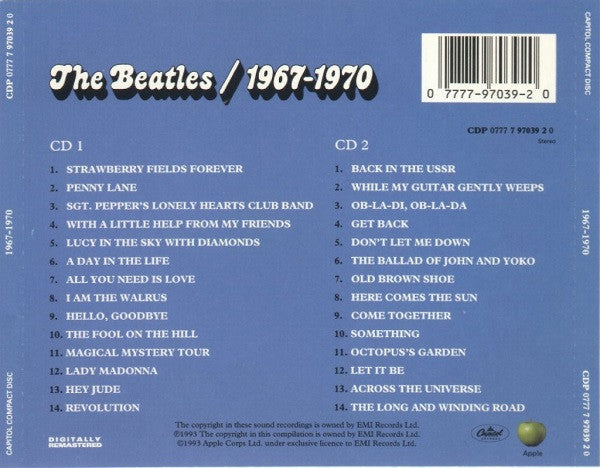 The Beatles : 1967-1970 (2xCD, Comp, RE, RM)