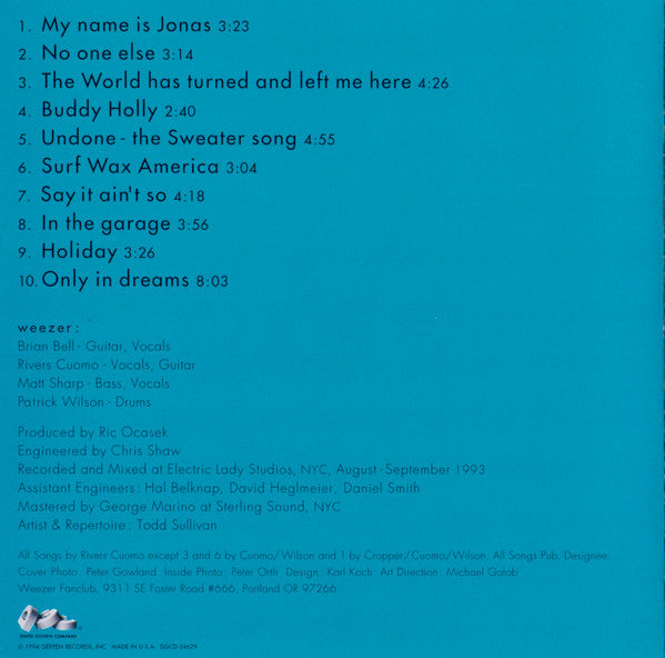 Weezer : Weezer (CD, Album, RE, Uni)