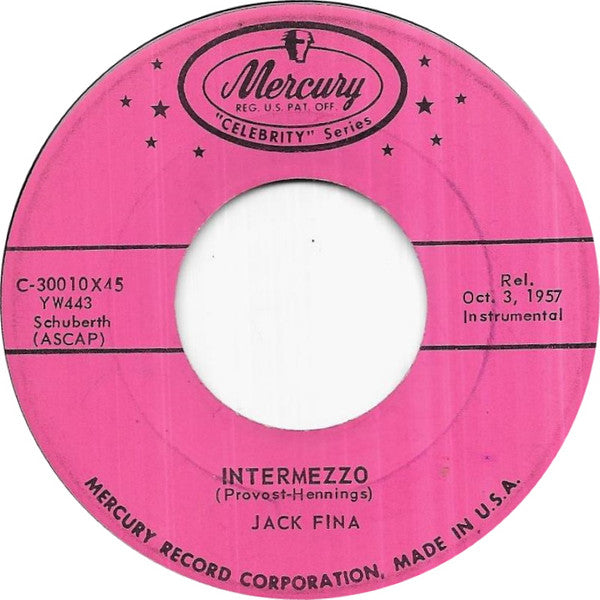 Jack Fina : Bumble Boogie / Intermezzo (7")