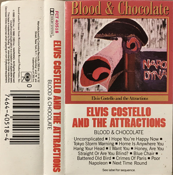 Elvis Costello And The Attractions* : Blood & Chocolate (Cass, Album)