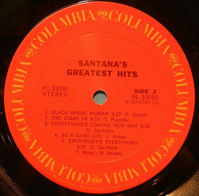 Santana : Santana's Greatest Hits (LP, Comp, Pit)