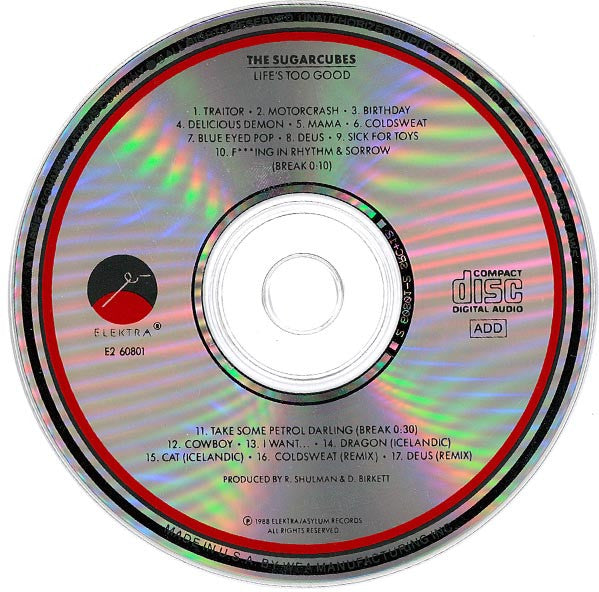 The Sugarcubes : Life's Too Good (CD, Album, Club)