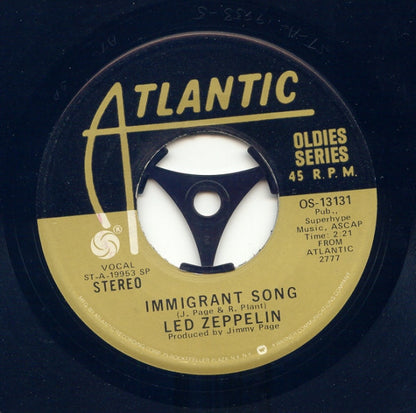Led Zeppelin : Immigrant Song (7", Single, RE)