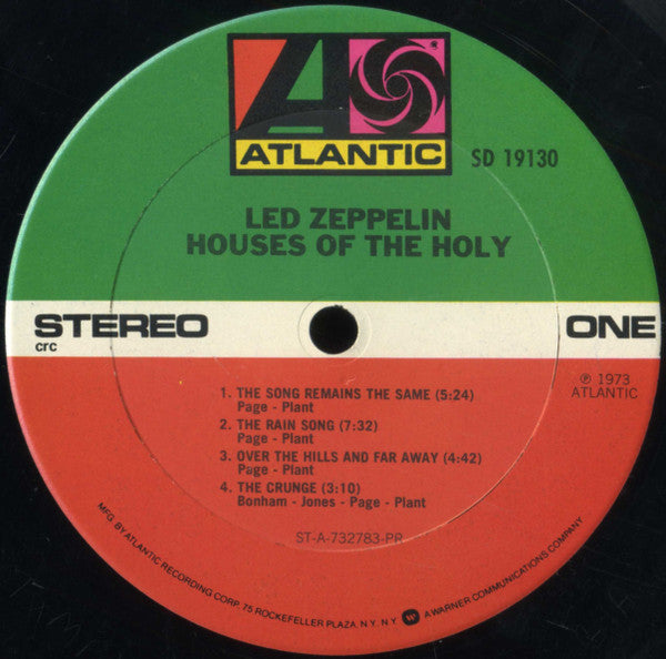 Led Zeppelin : Houses Of The Holy (LP, Album, Club, RE, Car)