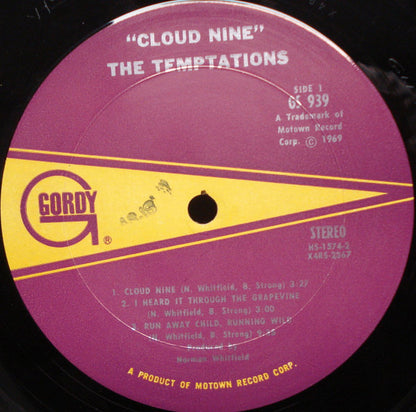 The Temptations : Cloud Nine (LP, Album, Pit)
