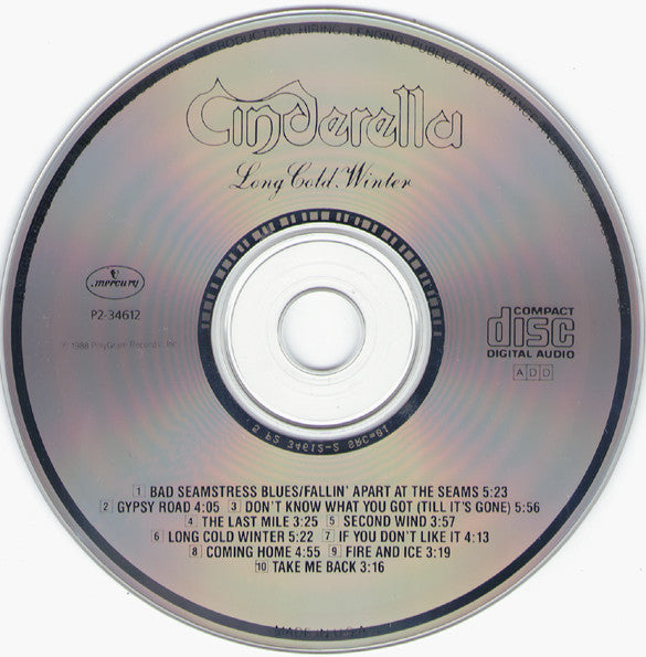 Cinderella (3) : Long Cold Winter (CD, Album, Club)
