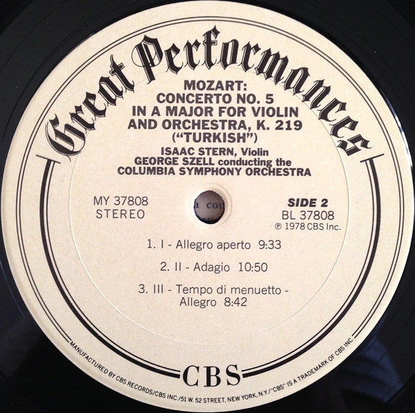 Mozart* / Isaac Stern, Alexander Schneider, English Chamber Orchestra / George Szell, The Cleveland Orchestra : Mozart: Violin Concertos No. 4 & 5 (LP, Comp, RM)