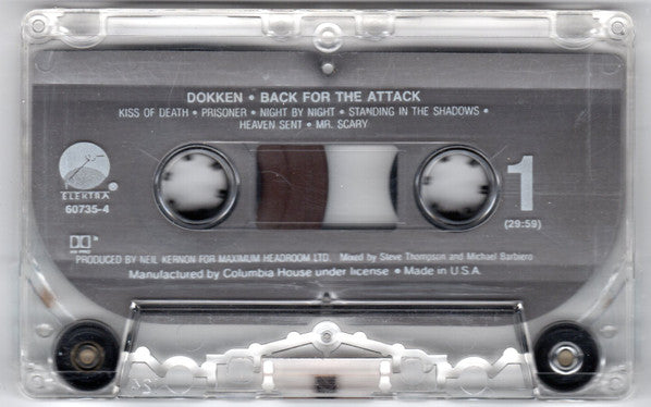 Dokken : Back For The Attack (Cass, Album, Club, Cle)