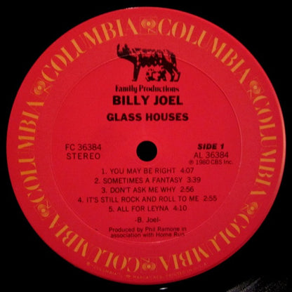 Billy Joel : Glass Houses (LP, Album, Pit)