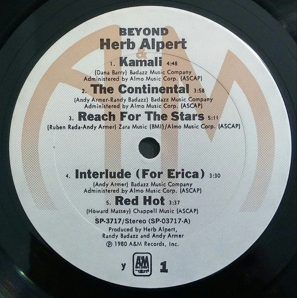 Herb Alpert : Beyond (LP, Album, Ter)
