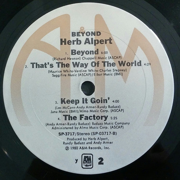 Herb Alpert : Beyond (LP, Album, Ter)