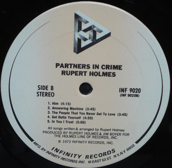 Rupert Holmes : Partners In Crime (LP, Album, Club)