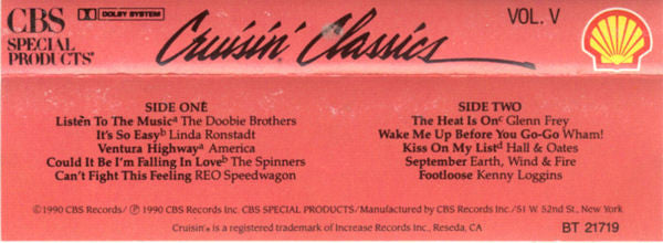 Various : Cruisin' Classics Vol. V (Cass, Comp, Dol)