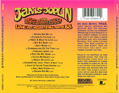Janis Joplin With Big Brother And The Holding Company* : Live At Winterland '68 (CD, Album, Pit)