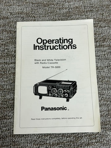 Panasonic TR-5000 Portable Radio * Cassette * B&W TV * Fully Serviced * New Belts * Manual