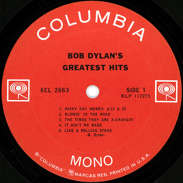 Bob Dylan : Bob Dylan's Greatest Hits (LP, Comp, Mono)