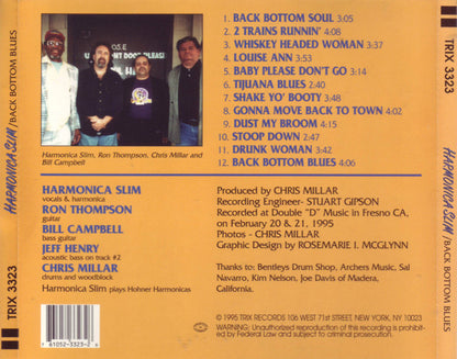 Harmonica Slim (3) : Back Bottom Blues (CD, Album)