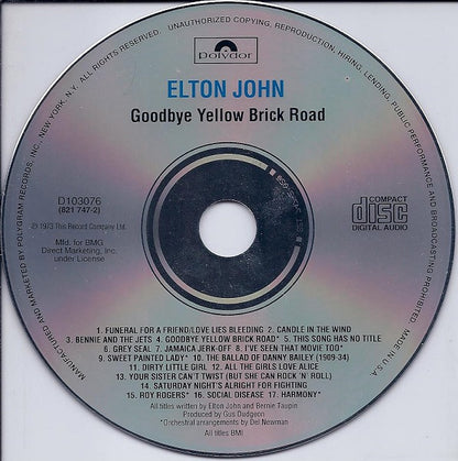 Elton John : Goodbye Yellow Brick Road (CD, Album, Club)