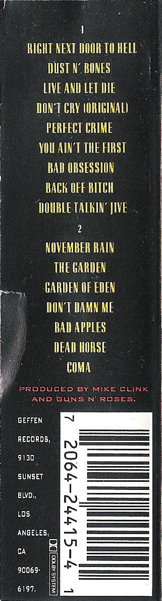 Guns N' Roses : Use Your Illusion I (Cass, Album, Cle)