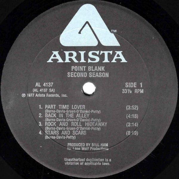 Point Blank (9) : Second Season (LP, Album, All)