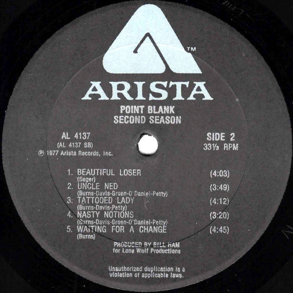 Point Blank (9) : Second Season (LP, Album, All)